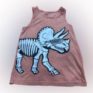 🟢 5 For $20 Dino Skeleton Tank Top - Light Orange